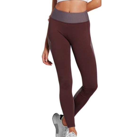 Ryu Mauve NWT Two Tone Tough Perforated Tight Leggings Matoon size M - Picture 1 of 12